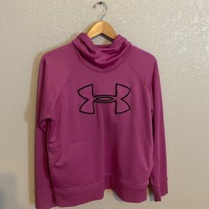 Magenta with black detailing Under Armour hoodie
